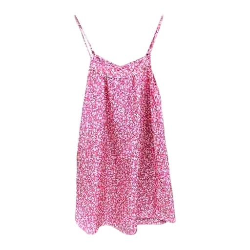 Flower printed natural silk dress. THE