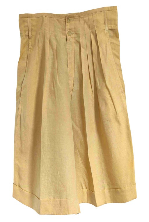 Linen blend Bermuda shorts