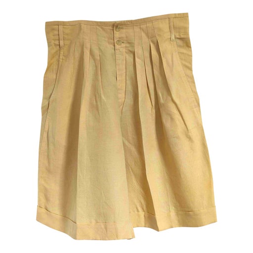 Linen blend Bermuda shorts