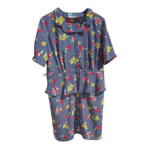 Robe boutonnée à fleurs