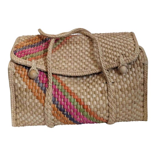 Straw basket bag