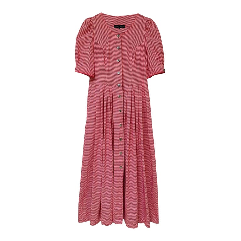 Robe longue vichy