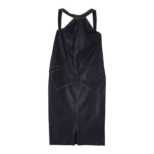 Leather backless dress