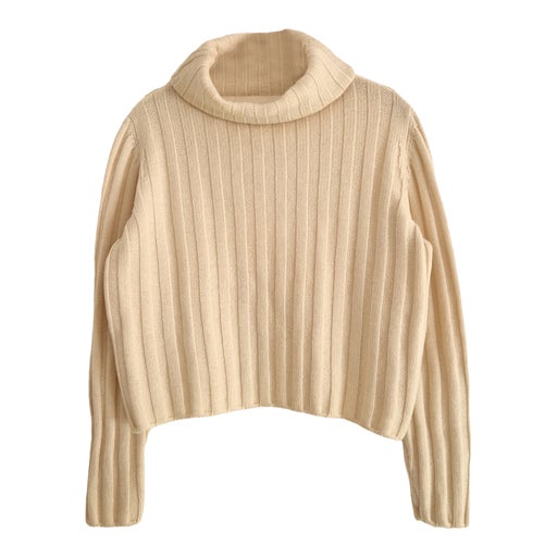 Pull col roulé en laine