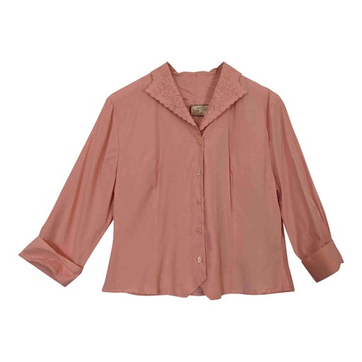 Chemise col large et brodé