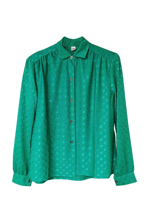 Patterned green shirt