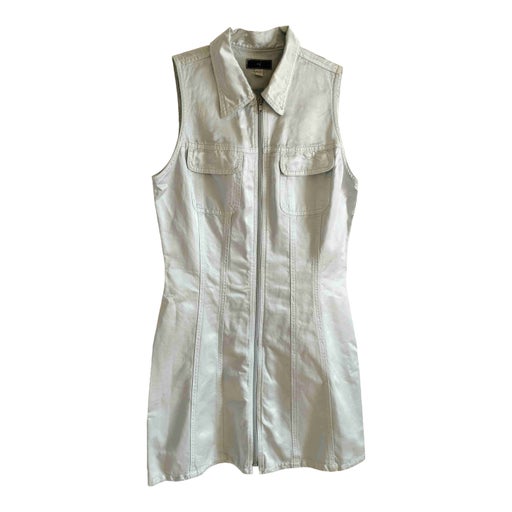Mini dress in cotton and viscose.