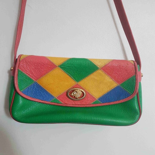 Sac en cuir multicolore
