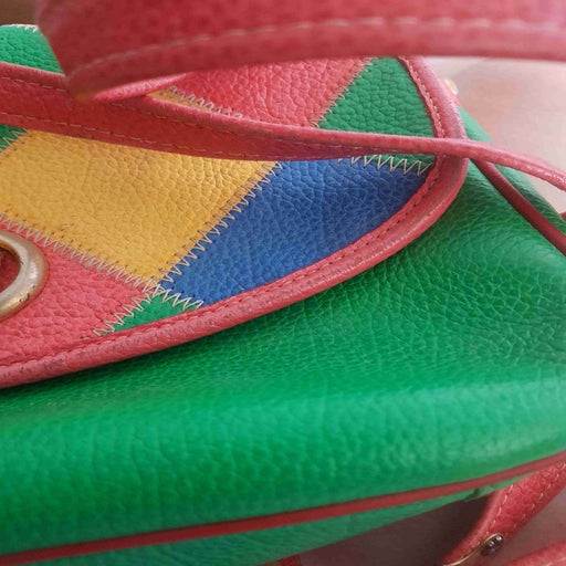 Sac en cuir multicolore