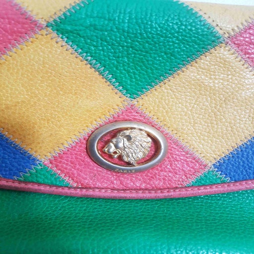 Sac en cuir multicolore