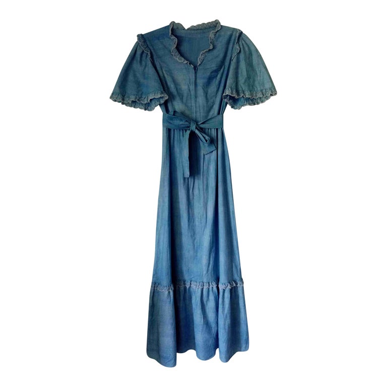Robe longue en coton