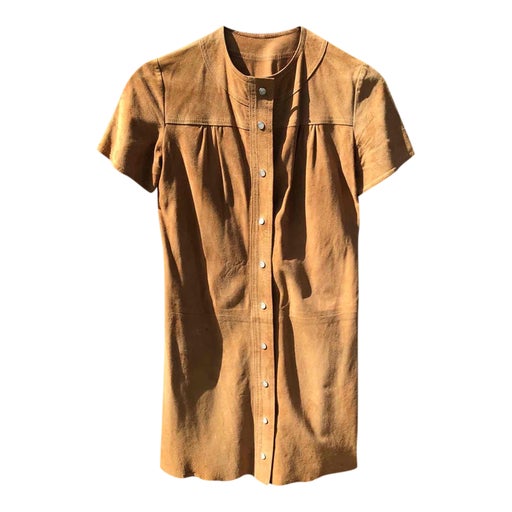 Suede mini dress
