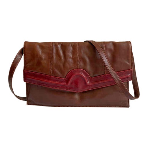 Leather clutch bag