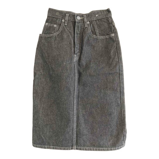 Straight denim skirt