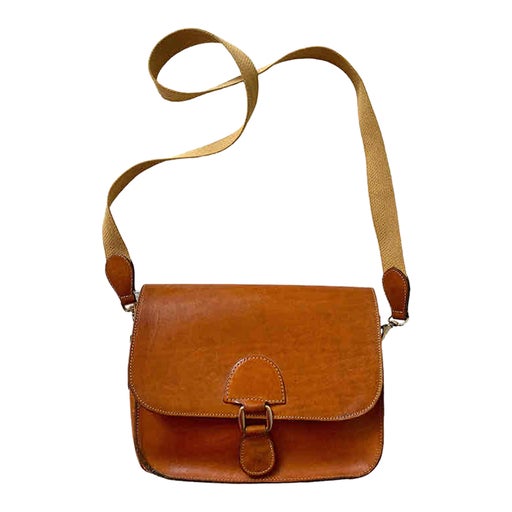 Leather messenger bag