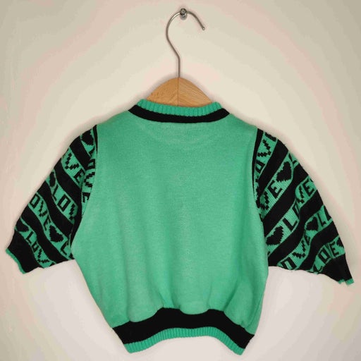 Sweat avec manches tricots "Love" et motif