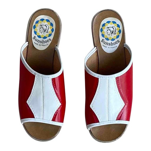 Mules en cuir
