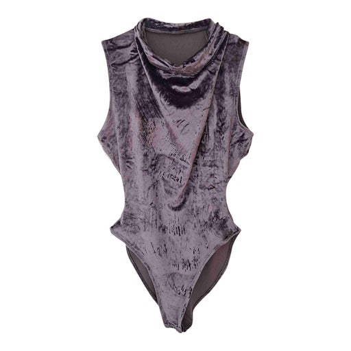 Body gris en velours