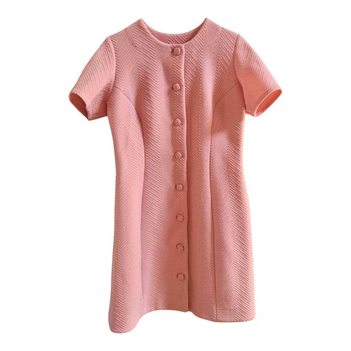 Pink tweed dress