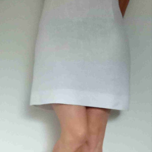 White shift dress