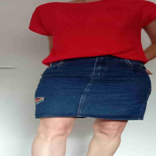 Denim mini skirt
