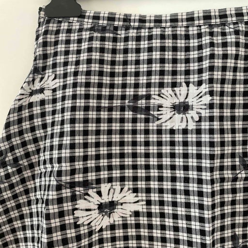 Jupe vichy à fleurs