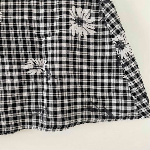 Jupe vichy à fleurs