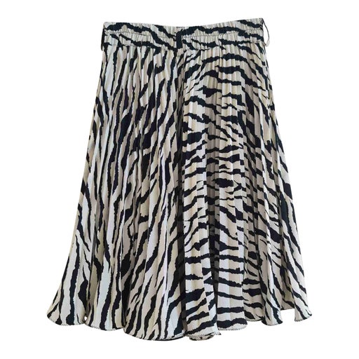 Zebra pleated skirt