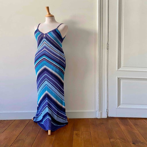 Robe longue en crochet