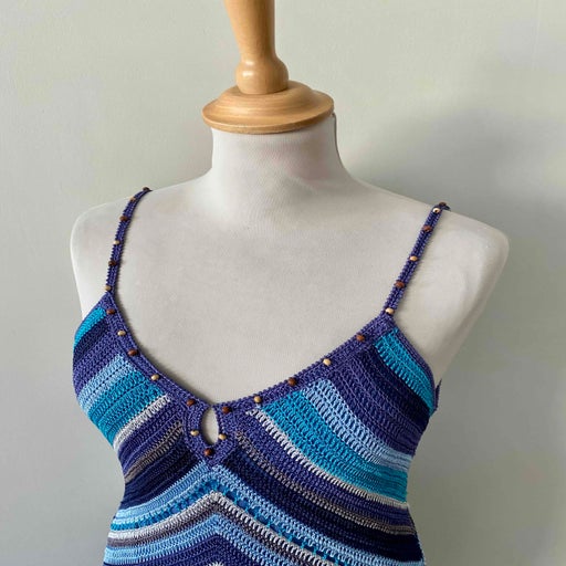 Robe longue en crochet