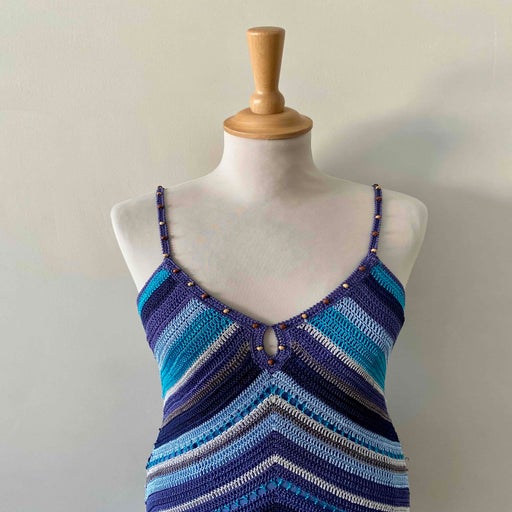 Robe longue en crochet