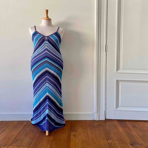 Robe longue en crochet