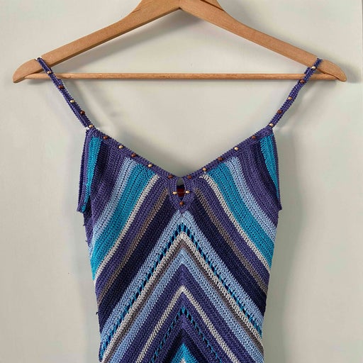 Robe longue en crochet