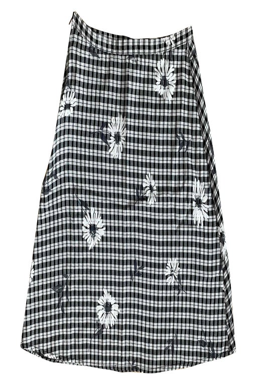 Floral gingham skirt