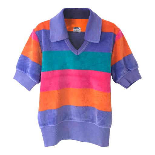 Polo à rayures larges