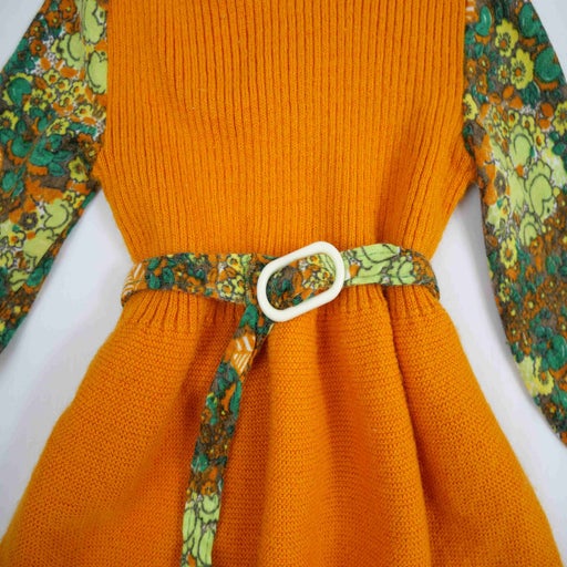 Robe en laine et coton