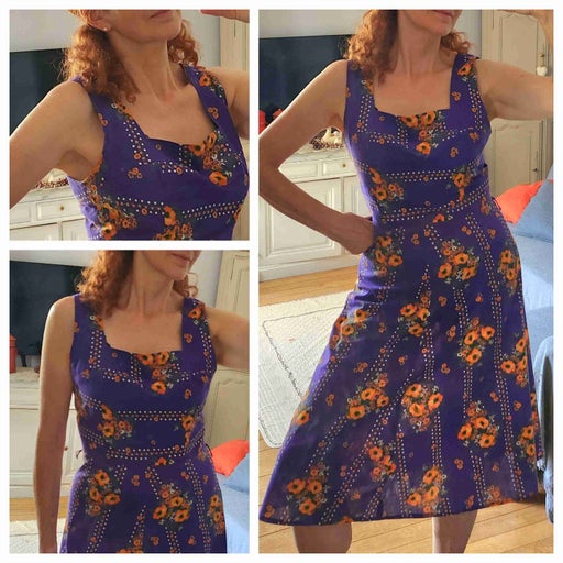 Robe midi en coton