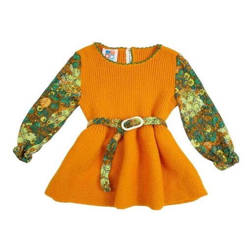 Robe en laine et coton