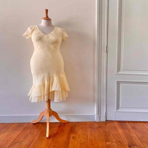 Robe midi à pois
