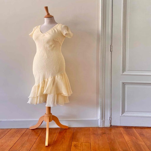 Robe midi à pois