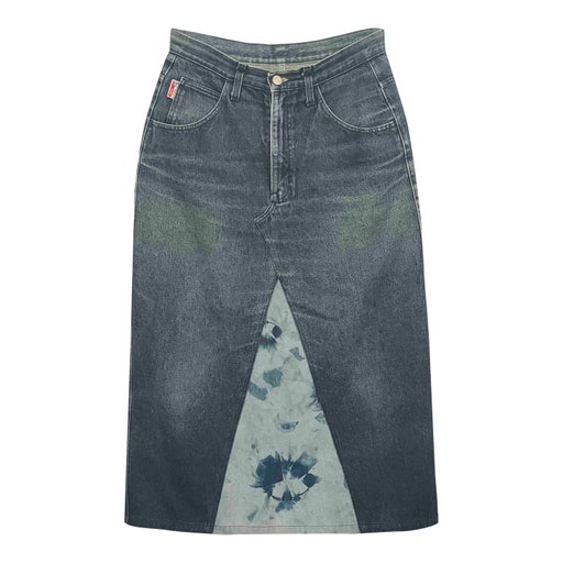 Long denim skirt
