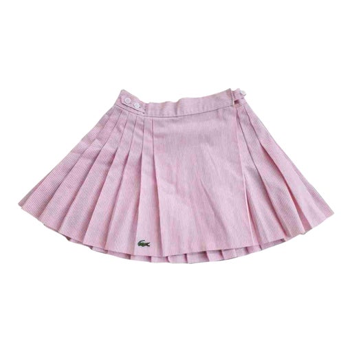 Vintage pleated skirt, pink and white striped