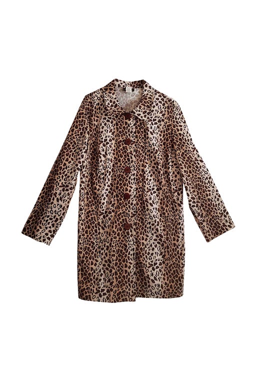 Cotton leopard trench