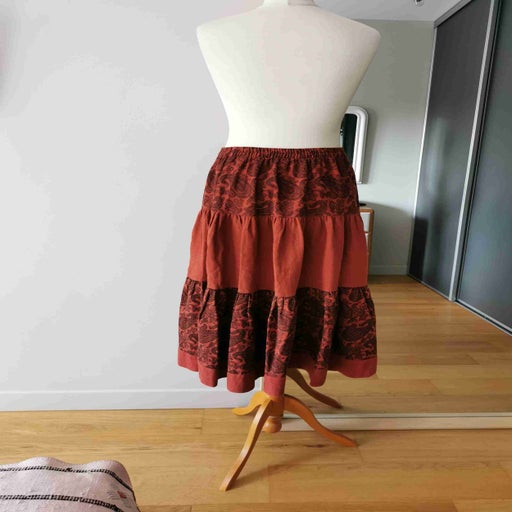 Jupe longue en coton