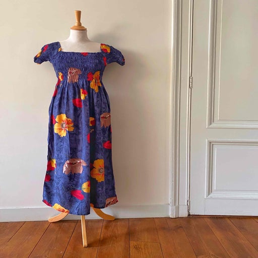 Robe longue à fleurs