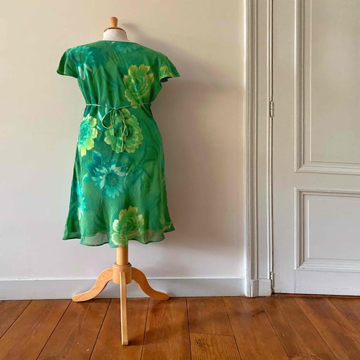 Robe midi à fleurs