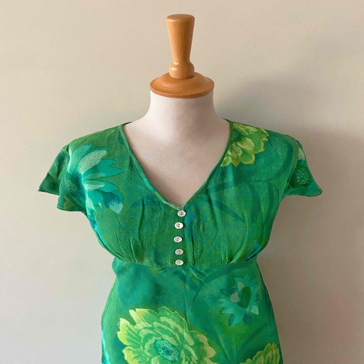 Robe midi à fleurs