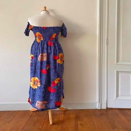 Robe longue à fleurs