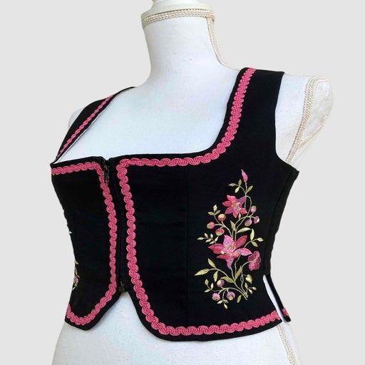Gilet sans manches brodé