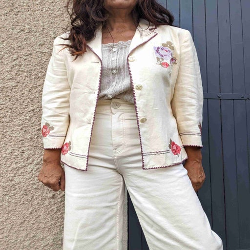 Laura ashley deals linen jacket